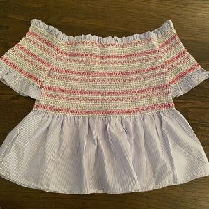 Elastic off the shoulder top